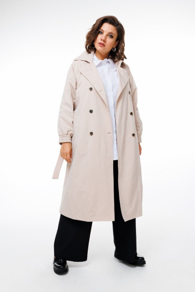 Тренч Anelli 1419 кофе_со_льдом - фото 7