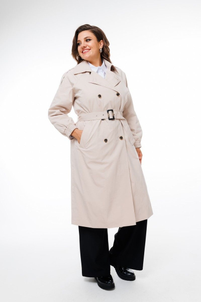 Тренч Anelli 1419 кофе_со_льдом - фото 4