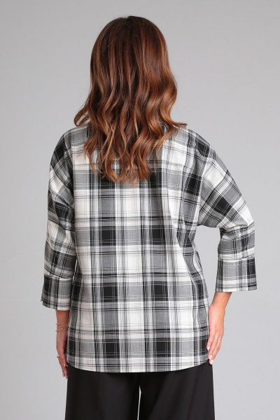 Блузка в клетку из вискозы для повседневных образов Angelina & Сompany 894 - фото 3