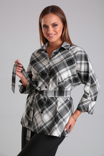 Демисезонное платье с вышивкой и нагрудными вытачками Angelina & Сo 896 - фото 7