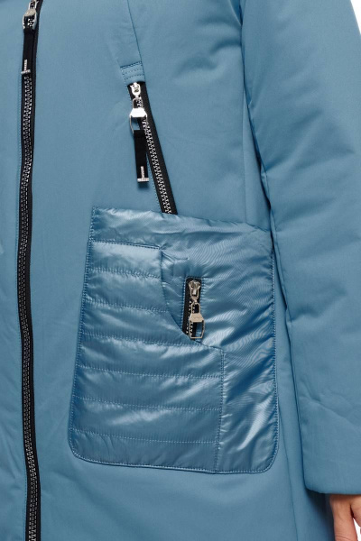 Пальто Beautiful&Free 6090 голубой - фото 11