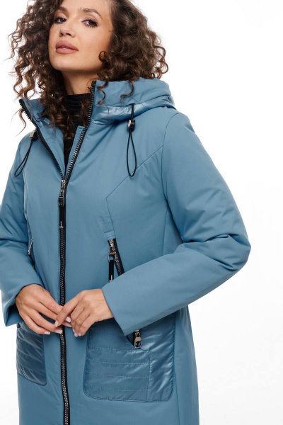 Пальто Beautiful&Free 6090 голубой - фото 10