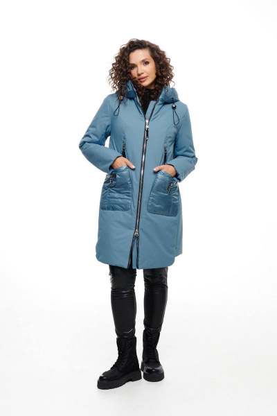 Пальто Beautiful&Free 6090 голубой - фото 1