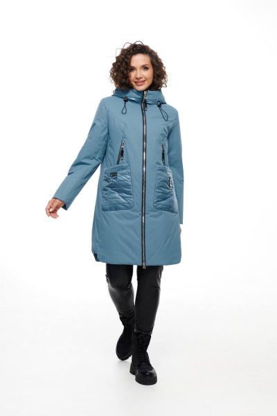 Пальто Beautiful&Free 6090 голубой - фото 2