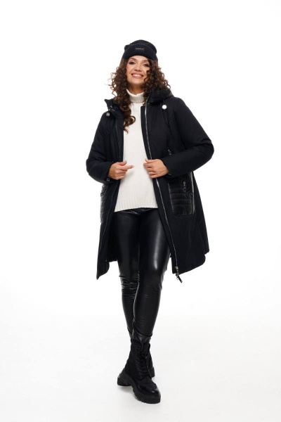 Пальто Beautiful&Free 6090 черный - фото 10