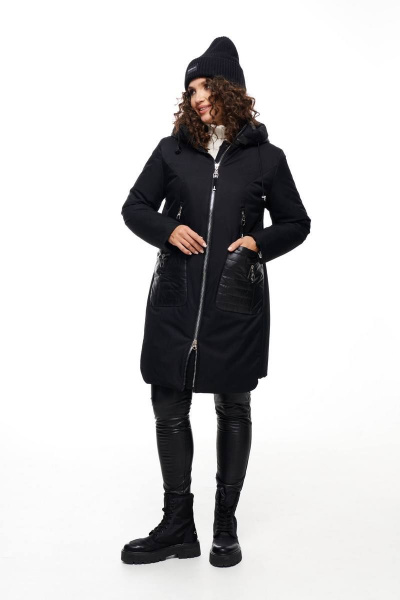 Пальто Beautiful&Free 6090 черный - фото 3