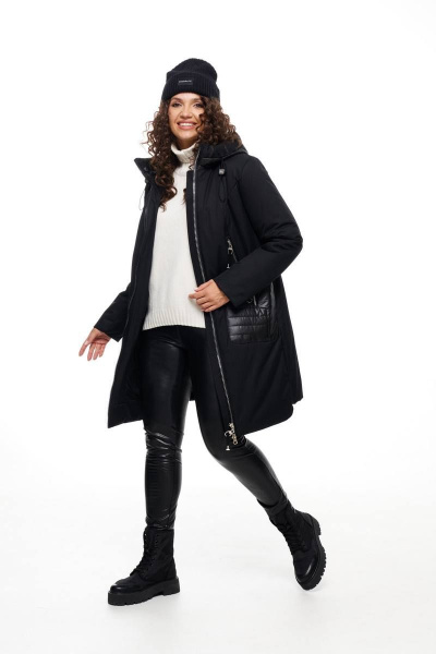 Пальто Beautiful&Free 6090 черный - фото 1