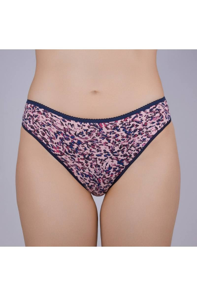 Трусы-стринги мультиколор из эластичного хлопкового полотна Verally 126-7 брызги - фото 1