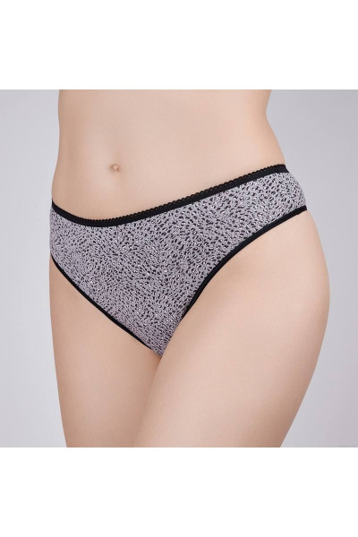 Трусы-стринги серые из эластичного хлопкового трикотажа Verally 126-7 камушки - фото 3