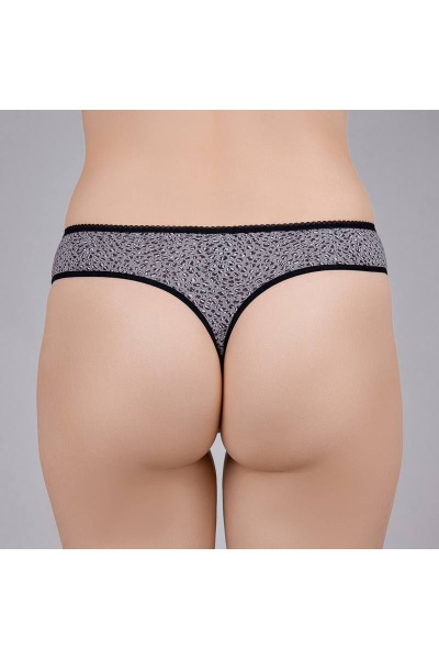 Трусы-стринги серые из эластичного хлопкового трикотажа Verally 126-7 камушки - фото 2