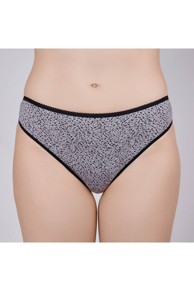 Трусы-стринги серые из эластичного хлопкового трикотажа Verally 126-7 камушки - фото 1
