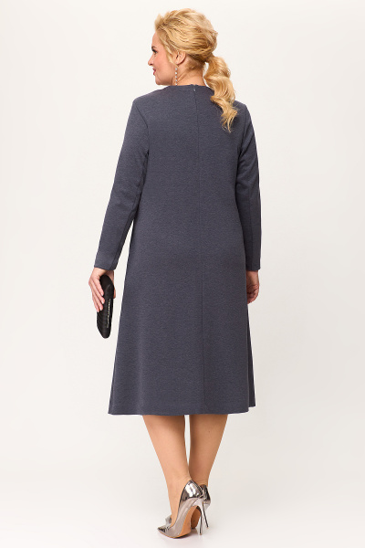Деловое платье из трикотажа с асимметричным кроем и карманами Algranda А3950-1-2 - фото 4