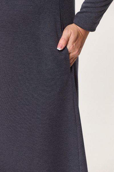 Деловое платье из трикотажа с асимметричным кроем и карманами Algranda А3950-1-2 - фото 5