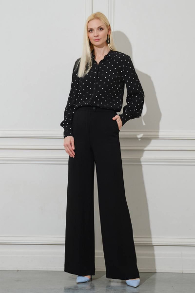 Черные демисезонные брюки для делового образа Achosa 2522 черный - фото 1