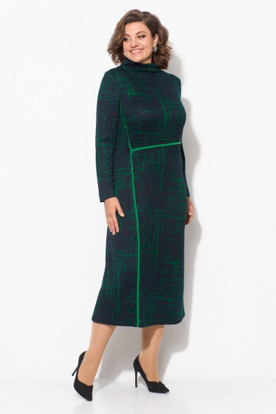 Платье Koketka i K 1087 черный+зеленый - фото 2