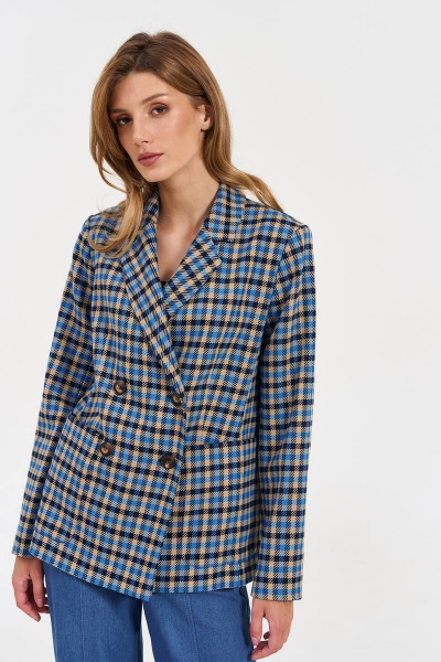 Жакет LeNata 11347 клетка - фото 1