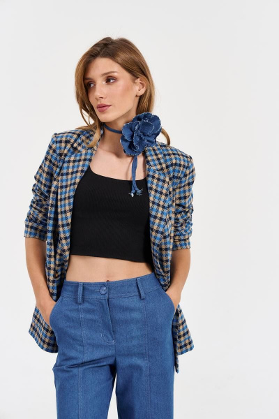 Жакет LeNata 11347 клетка - фото 3