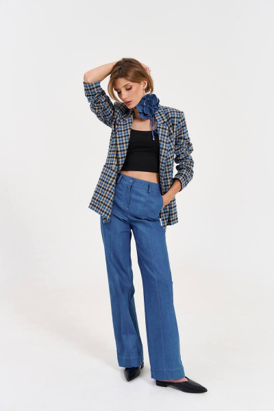 Жакет LeNata 11347 клетка - фото 8