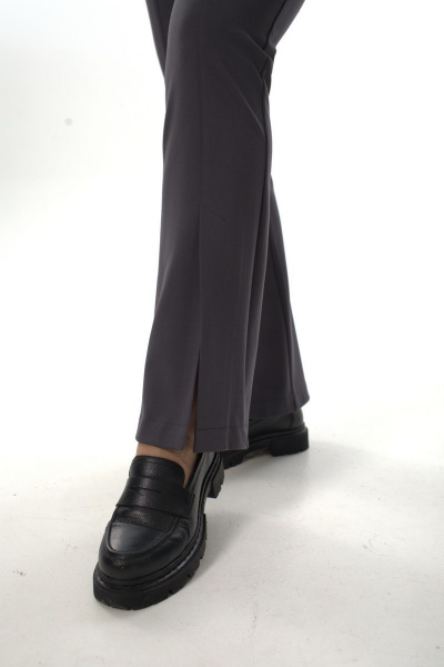 Брюки женские с высокой посадкой прямые из трикотажа Abbi 2015 графит - фото 6