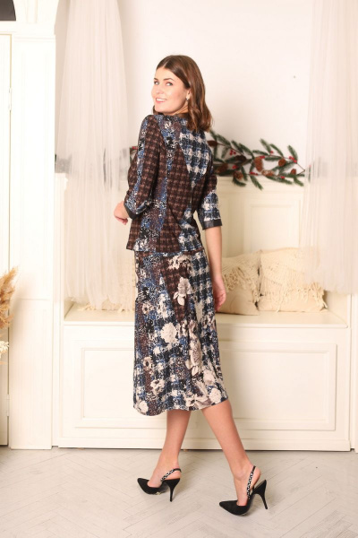 Женский костюм двойка из трикотажа на каждый день Friends 5-001FR-1-2 синий - фото 19