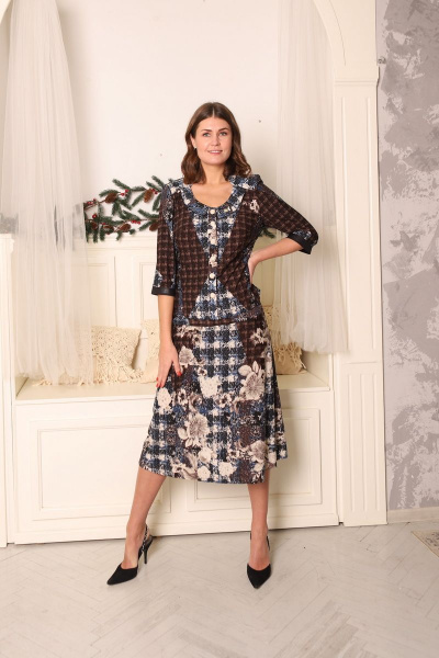 Женский костюм двойка из трикотажа на каждый день Friends 5-001FR-1-2 синий - фото 11