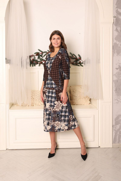 Женский костюм двойка из трикотажа на каждый день Friends 5-001FR-1-2 синий - фото 8