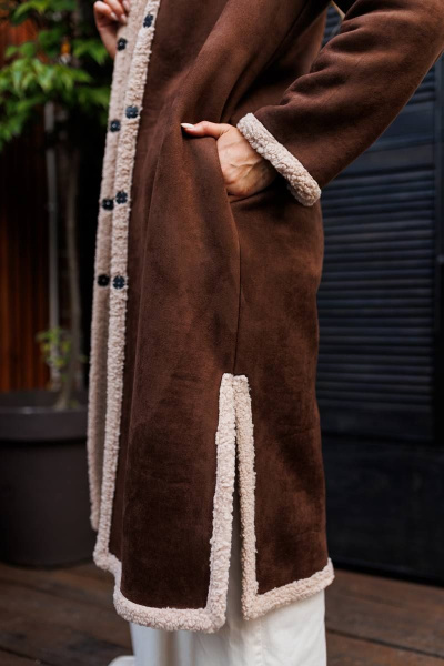 Дубленка Мода Юрс 2498 коричневый - фото 4