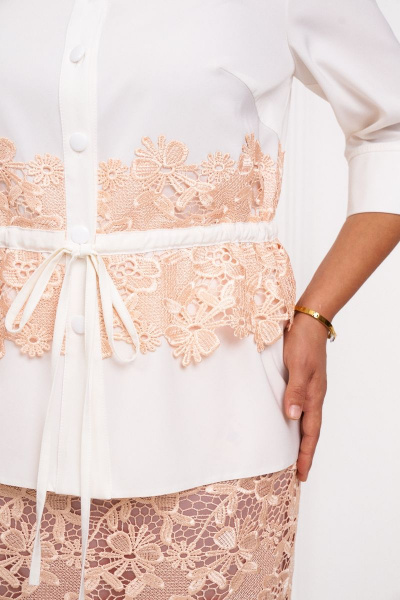 Нарядный комплект блузка с кулиской и юбка на подкладке Almirastyle 301 - фото 7