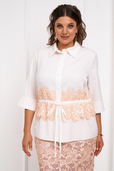 Нарядный комплект блузка с кулиской и юбка на подкладке Almirastyle 301 - фото 4