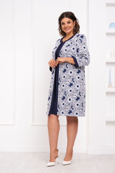 Кардиган из жаккардовой ткани и платье из текстиля Almirastyle 302 - фото 3