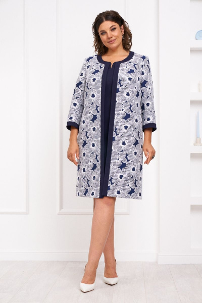 Кардиган из жаккардовой ткани и платье из текстиля Almirastyle 302 - фото 2
