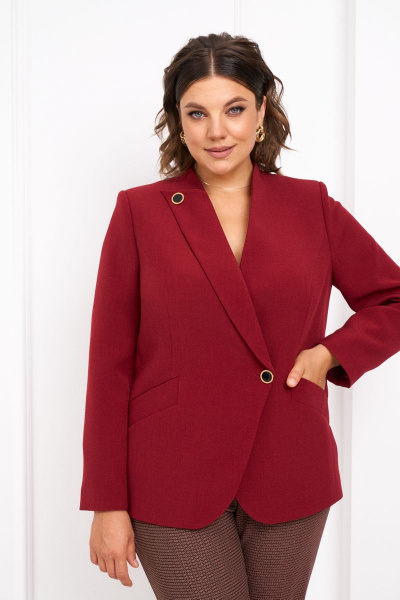 Блуза из вязаного трикотажа с рукавом со складками Almirastyle 304 - фото 1