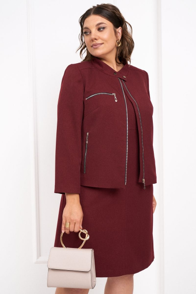 Элегантный комплект платье и жакет из текстиля Almirastyle 311 - фото 2
