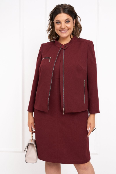 Элегантный комплект платье и жакет из текстиля Almirastyle 311 - фото 1