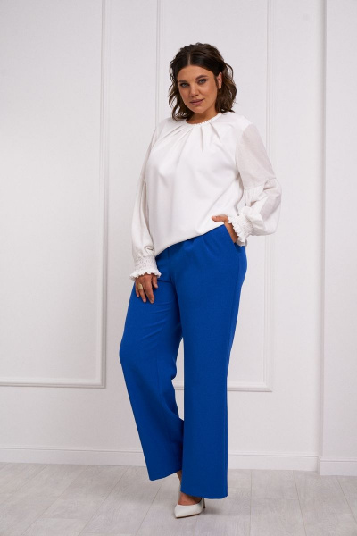 Блуза и брюки комплектация свободный силуэт декор Almirastyle 317 - фото 1