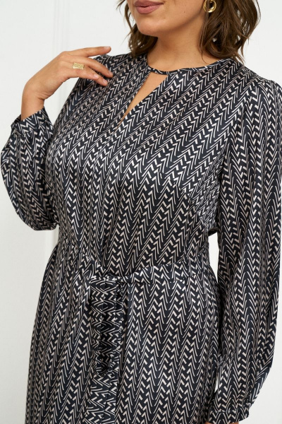 Платье Демисезон нарядный свободный силуэт с V-вырезом Almirastyle 318 - фото 6