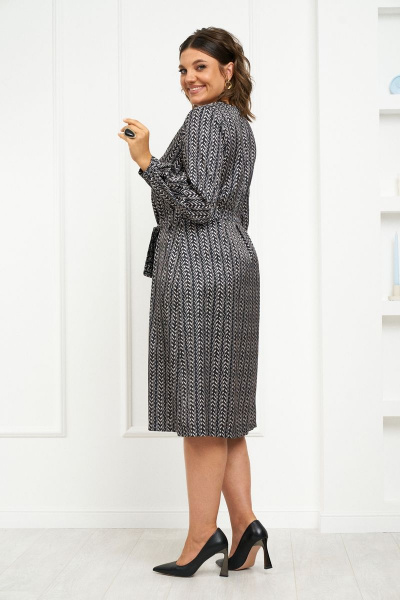 Платье Демисезон нарядный свободный силуэт с V-вырезом Almirastyle 318 - фото 4