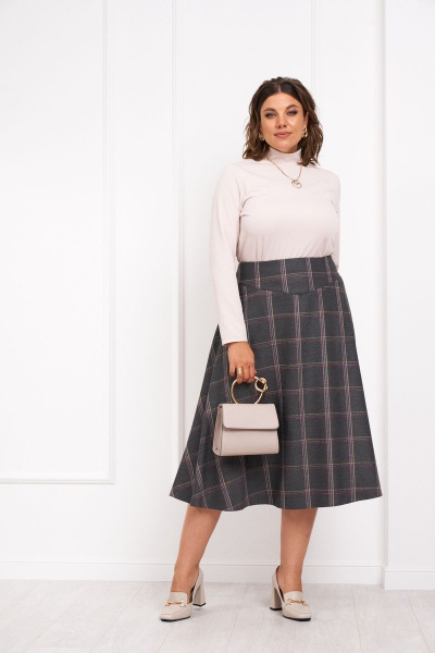 Джемпер и юбка комплект свободный крой с боковой молнией Almirastyle 320 - фото 3