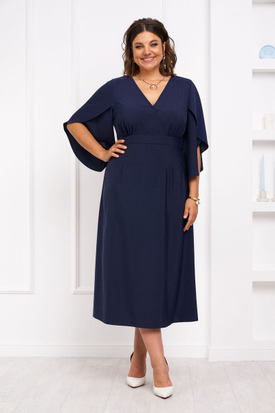 Платье с запахом и разрезом спинка полуприлегающая Almirastyle 321 - фото 2