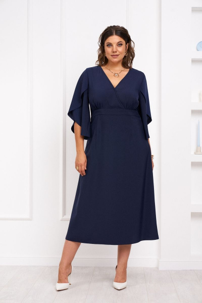 Платье с запахом и разрезом спинка полуприлегающая Almirastyle 321 - фото 3