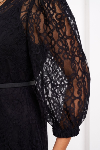 Платье кружевное свободное с ремнем и складками Almirastyle 323 - фото 7