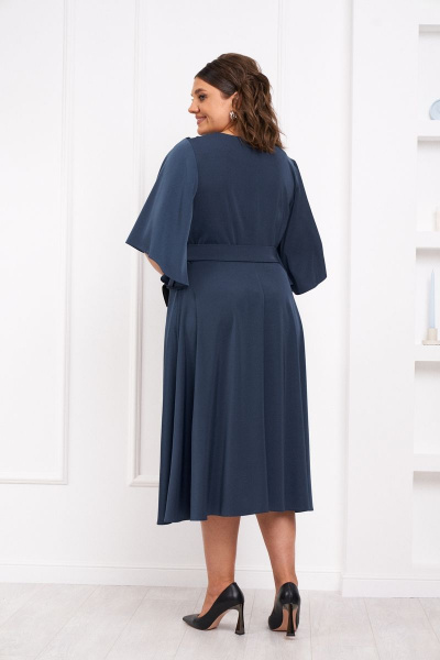 Платье с асимметричным воротником и расширенной юбкой Almirastyle 324 - фото 5
