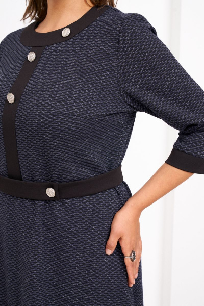 Платье из трикотажа с съемным поясом и манжетами Almirastyle 326 - фото 7