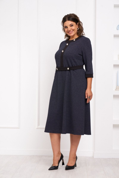 Платье из трикотажа с съемным поясом и манжетами Almirastyle 326 - фото 3