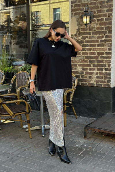 Юбка THE.WOMAN 0114 серебро - фото 10