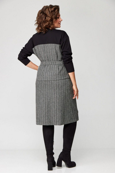 Комплект джемпер и юбка трапеции для делового образа Le Collect 439 - фото 13