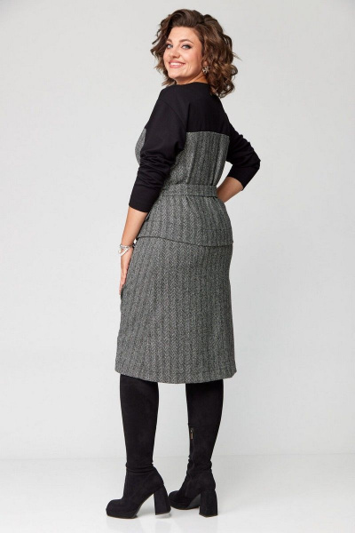 Комплект джемпер и юбка трапеции для делового образа Le Collect 439 - фото 12