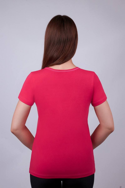 Круглогодичная майка из трикотажа и хлопка для повседневной носки Verally 380-1 коралл - фото 2