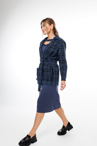 Кардиган, платье NikVa 397-2 синий - фото 5