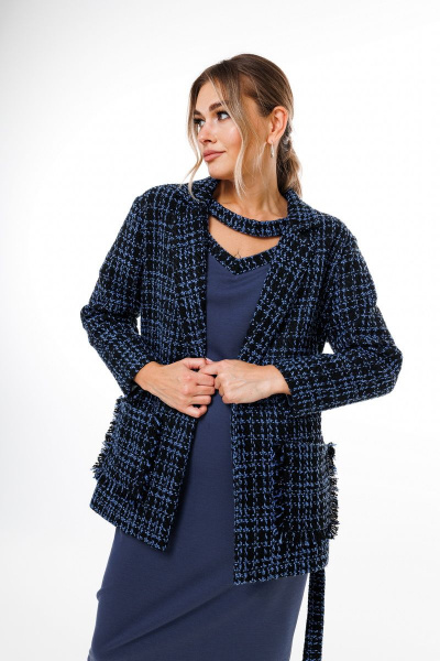 Кардиган, платье NikVa 397-2 синий - фото 2